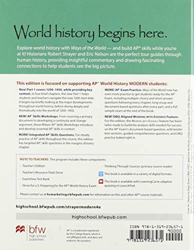 1200 Update Ways of the World with Sources for the AP® Modern Course