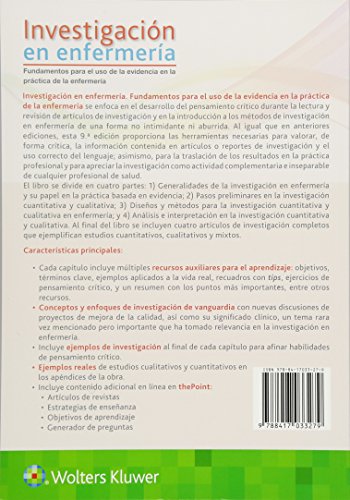 Investigación en enfermería: Fundamentos para el uso de la evidencia en la práctica de la enfermería (Spanish Edition)