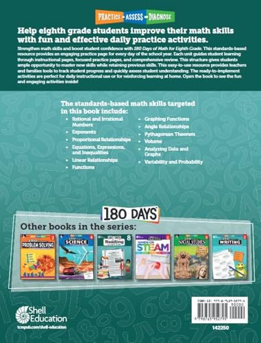 180 Days™: Math PK-8: 10-Book Set (180 Days of Practice)