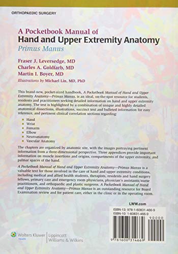 A Pocketbook Manual of Hand and Upper Extremity Anatomy: Primus Manus