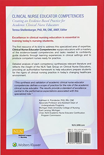 Clinical Nurse Educator Competencies: Creating an Evidence-Based Practice for Academic Clinical Nurse Educators (NLN)