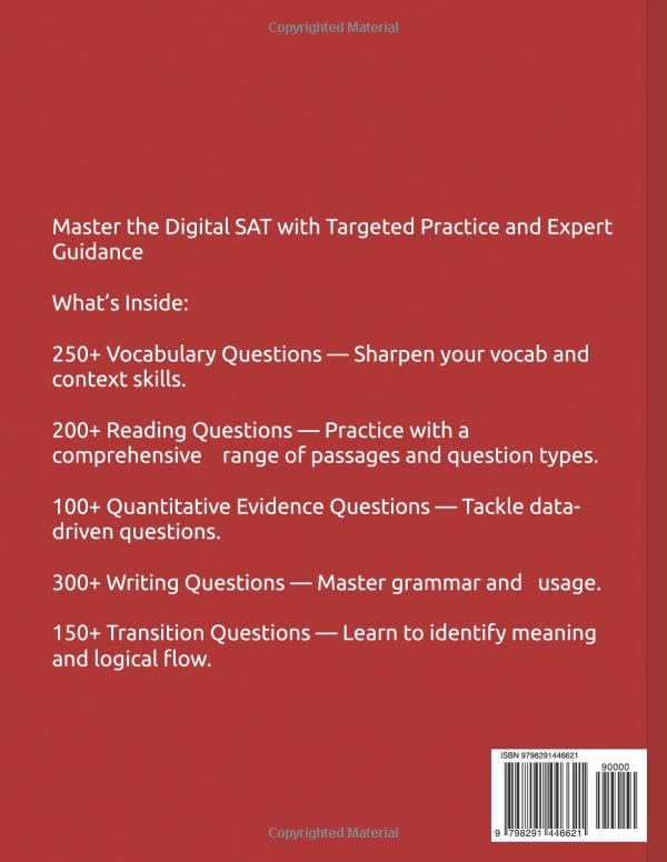1,010 Digital SAT Reading & Writing Practice Questions (Best SAT Prep Workbooks: Complete Practice for the Digital SAT Test)