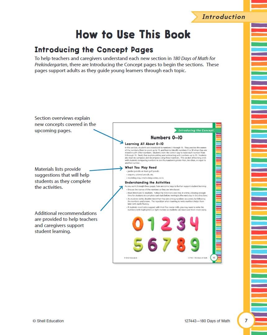 180 Days™: Mathematics for Pre-Kindergarten Practice Workbook for Classroom and Home, Cool and Fun Practice Created by Teachers (180 Days of Practice)