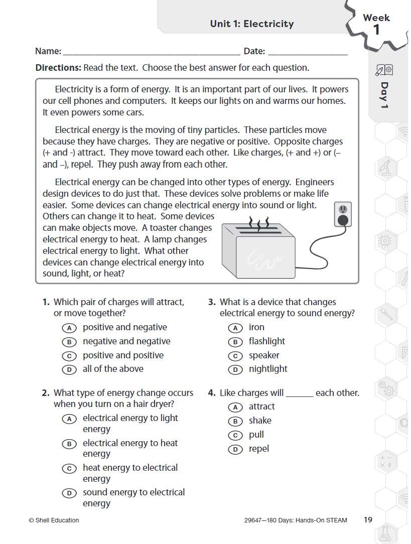 180 Days: STEM/STEAM for 4th Grade Practice Workbook for Classroom and Home, Cool and Fun Practice Created by Teachers (180 Days of Practice)