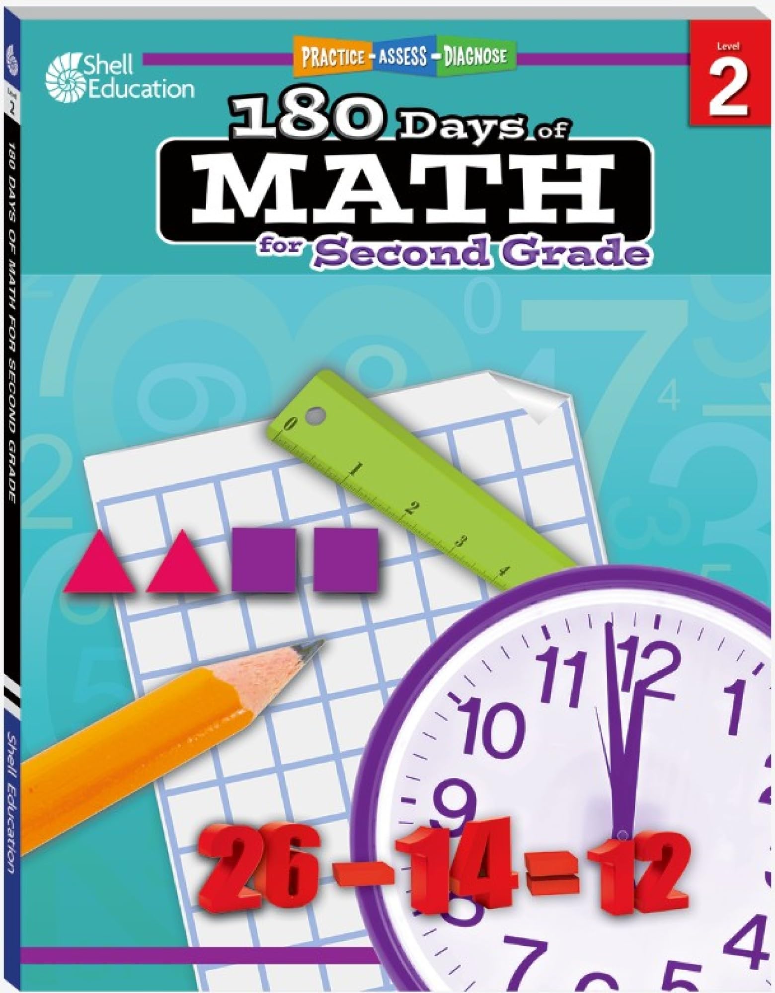 180 Days™: Mathematics for 2nd Grade Practice Workbook for Classroom and Home, Cool and Fun Practice Created by Teachers