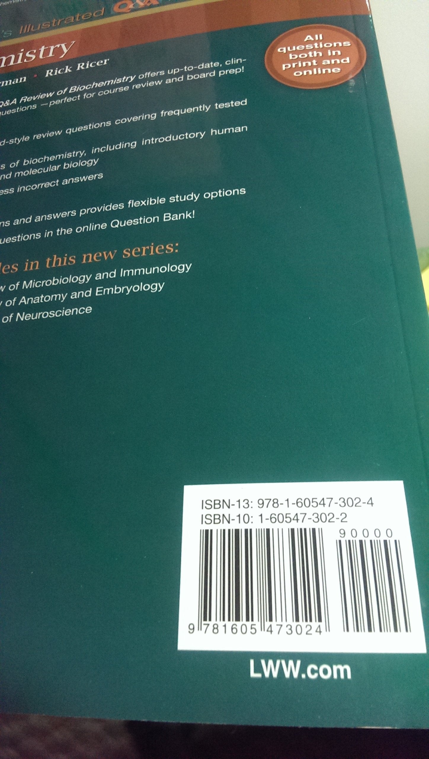 Lippincott's Illustrated Q&A Review of Biochemistry