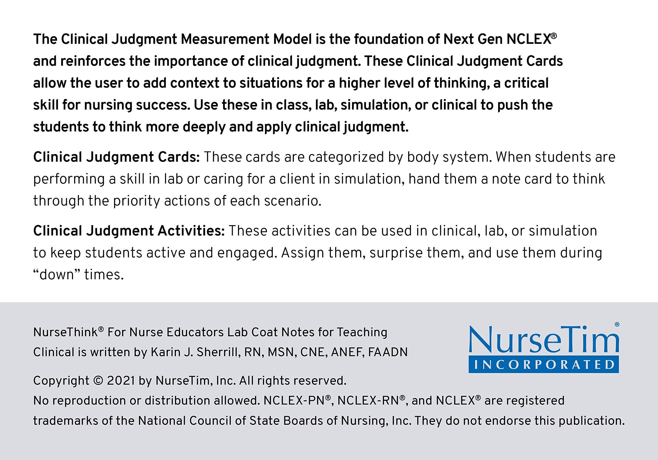 Lab Coat Notes for Teaching Clinical - Second Edition NurseThink® for Nurse Educators